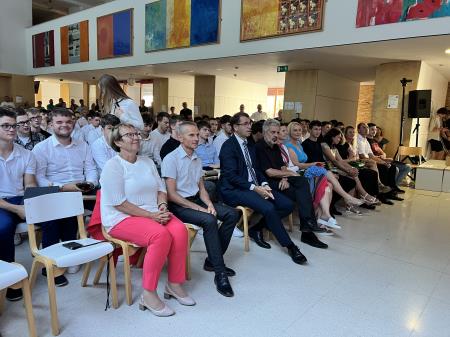 Županja Občine Črna mag. Romana Lesjak, župan Občine Prevalje dr. Matic Tasič, župan Občine Ravne dr. Tomaž Rožen, Direktor ŠC Ravne Dragomir Benko